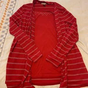 Red and silver white stag sweater!